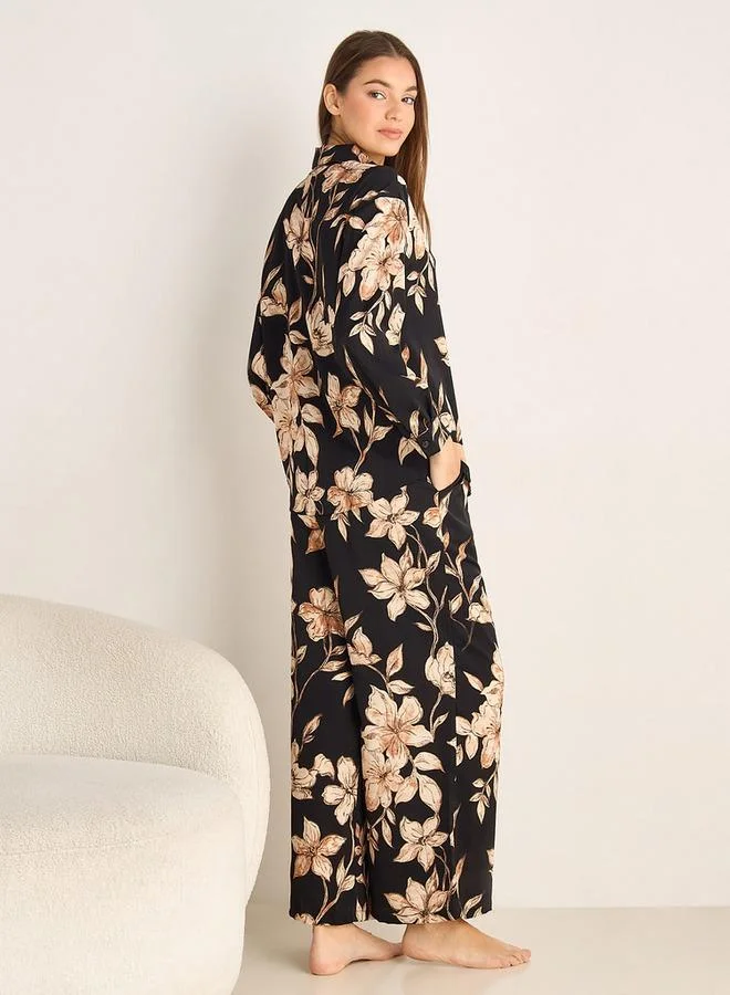 Splash FAV Pyjama Set Button-Down Shirt & Trousers